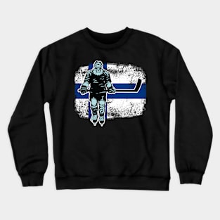 Finnish Lion Hockey Player Crewneck Sweatshirt